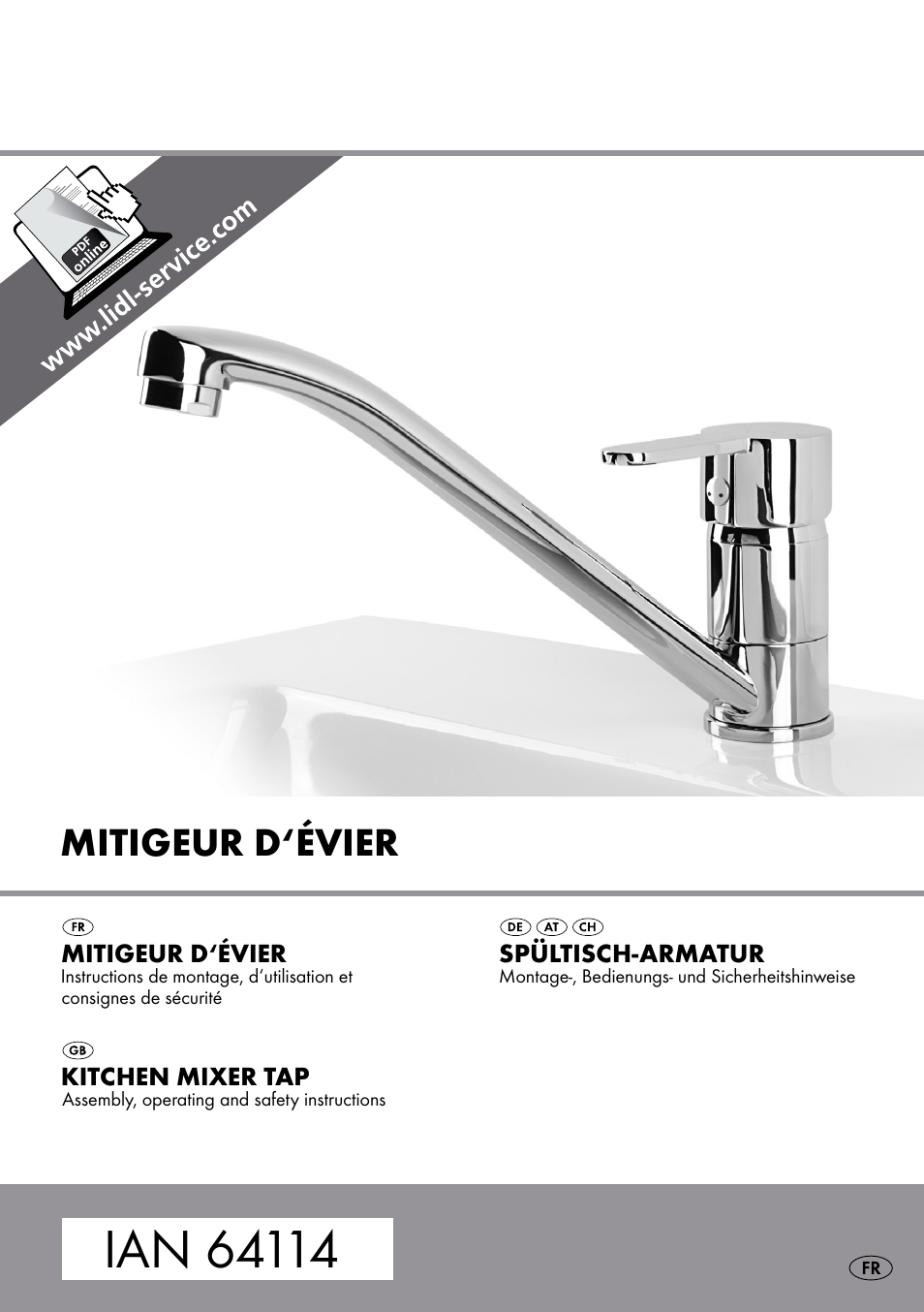 Miomare Sink Mixer Tap / Kitchen Mixer Tap User Manual | 25 pages