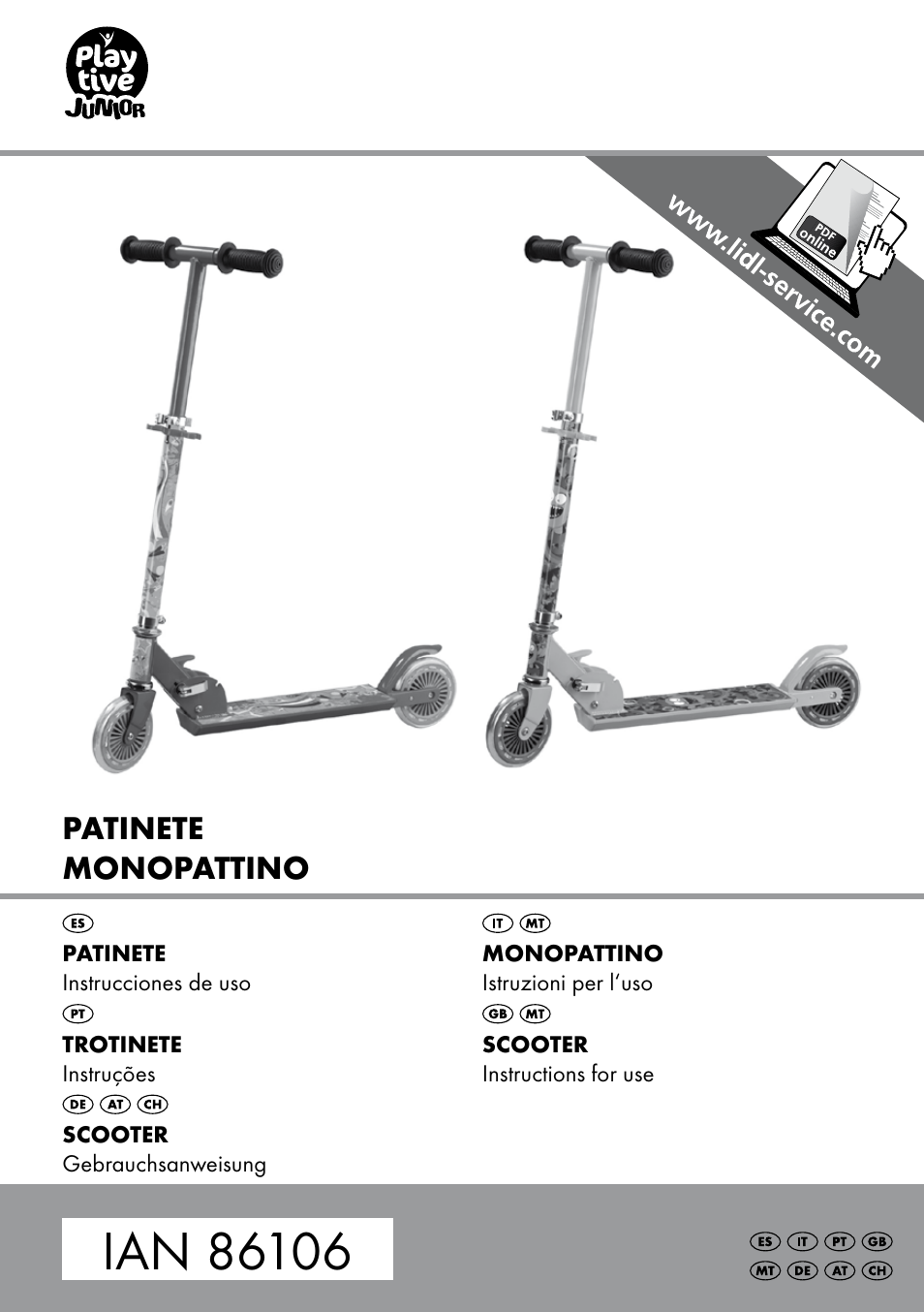 Playtive Scooter User Manual | 20 pages