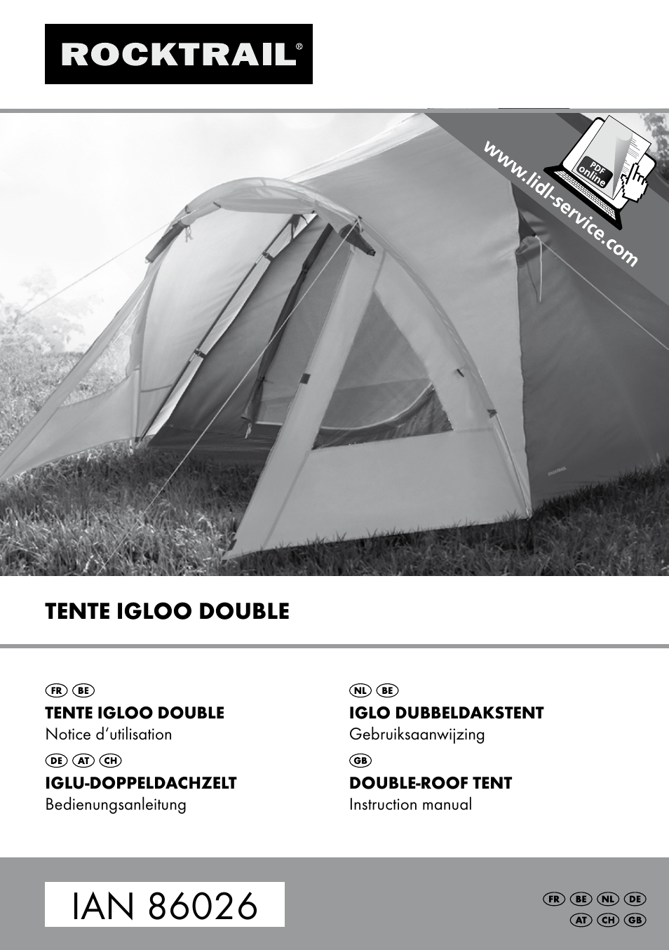 Rocktrail TenTe igloo double User Manual | 20 pages