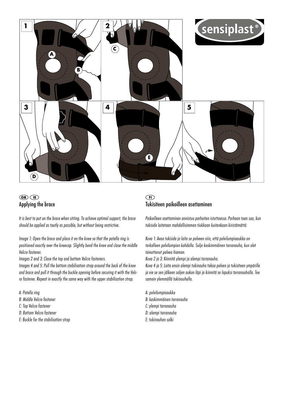 Sensiplast Pro Comfort Knee Brace User Manual | Page 15 / 24