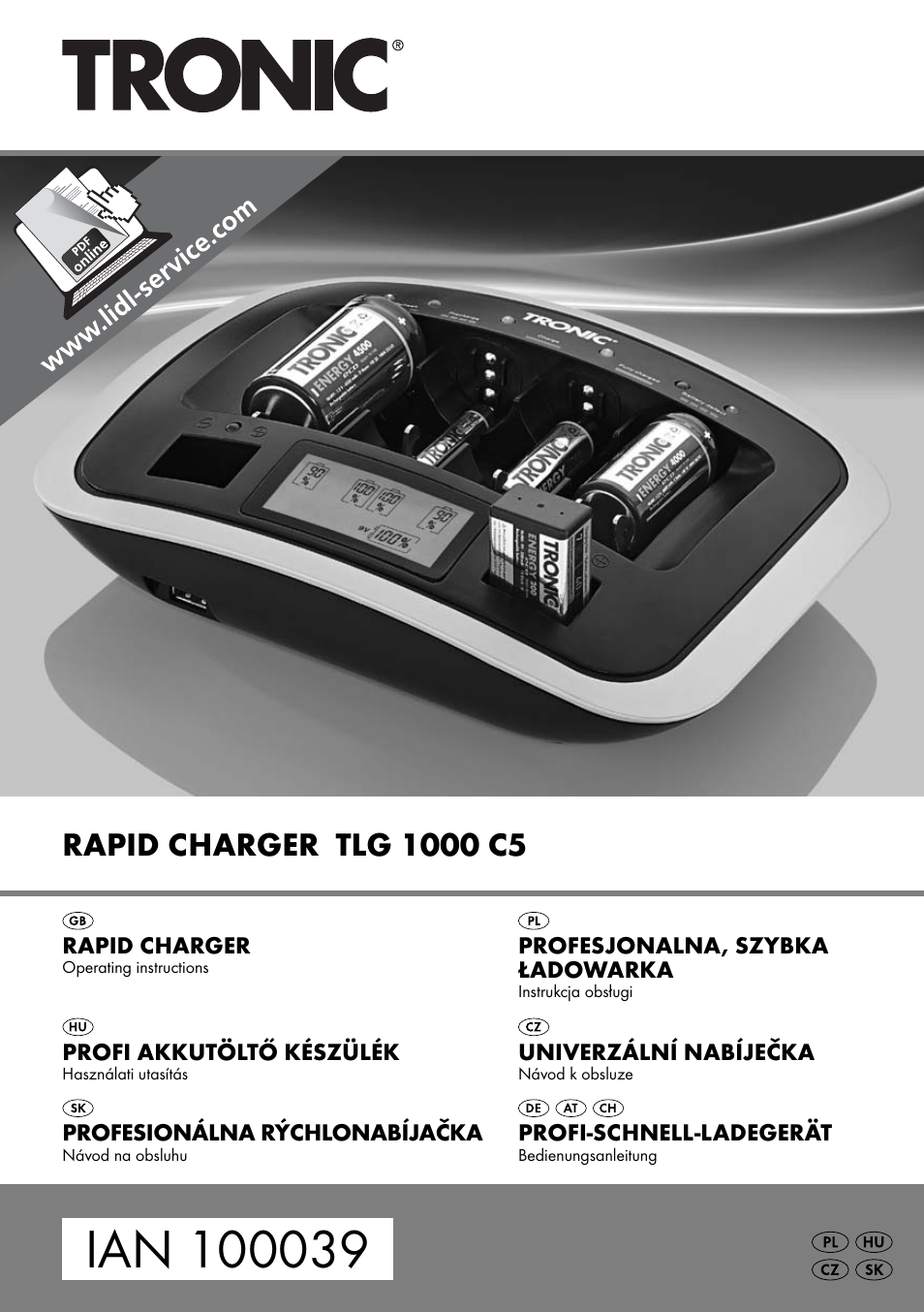 Tronic TLG 1000 C5 User Manual | 76 pages | Also for: TLG 500 B1, TLG 1000  C4