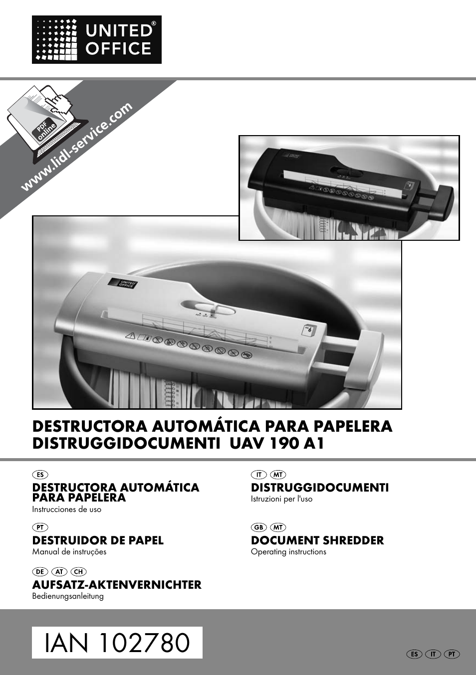 United Office UAV 190 A1 User Manual | 34 pages | Also for: UAV 150 A1