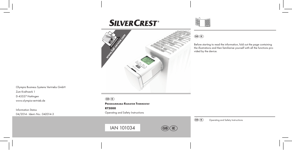 Silvercrest RT2000 User Manual | 44 pages