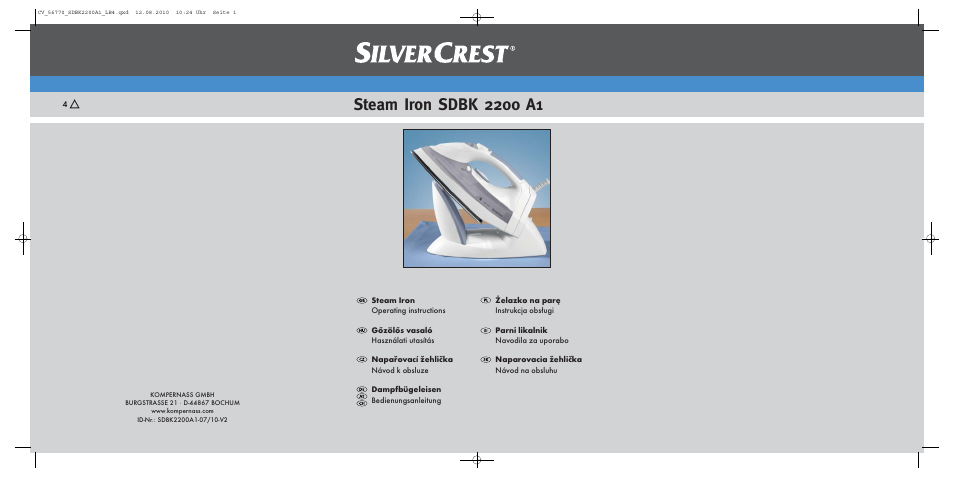 Silvercrest SDBK 2200 A1 User Manual | 58 pages