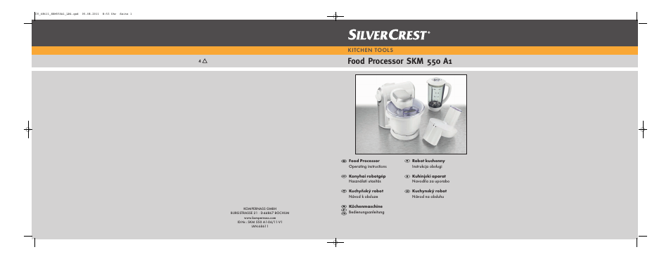 Silvercrest SKM 550 A1 User Manual | 72 pages | Also for: SKM 550 EDS A1,  SKM550EDSA1-06/10-V3