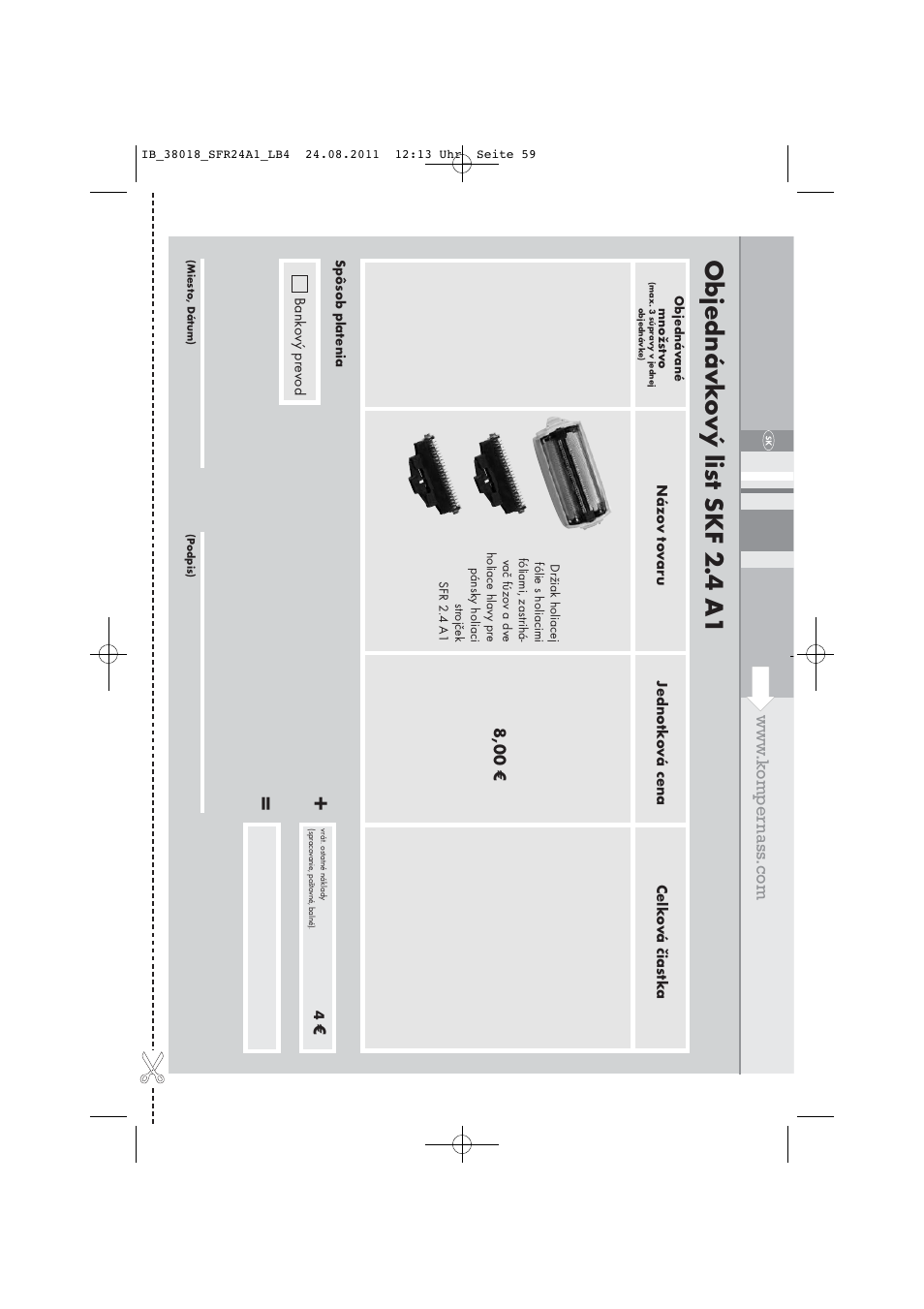 Objednávk o vý lis t skf 2.4 a1 | Silvercrest SFR 2.4 A1 User Manual | Page  61 / 62 | Original mode