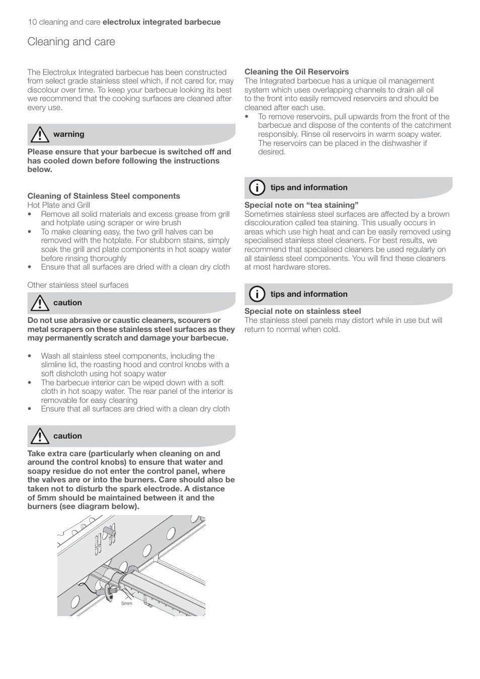 Cleaning and care | Electrolux EQBL100AS User Manual | Page 14 / 18 |  Original mode