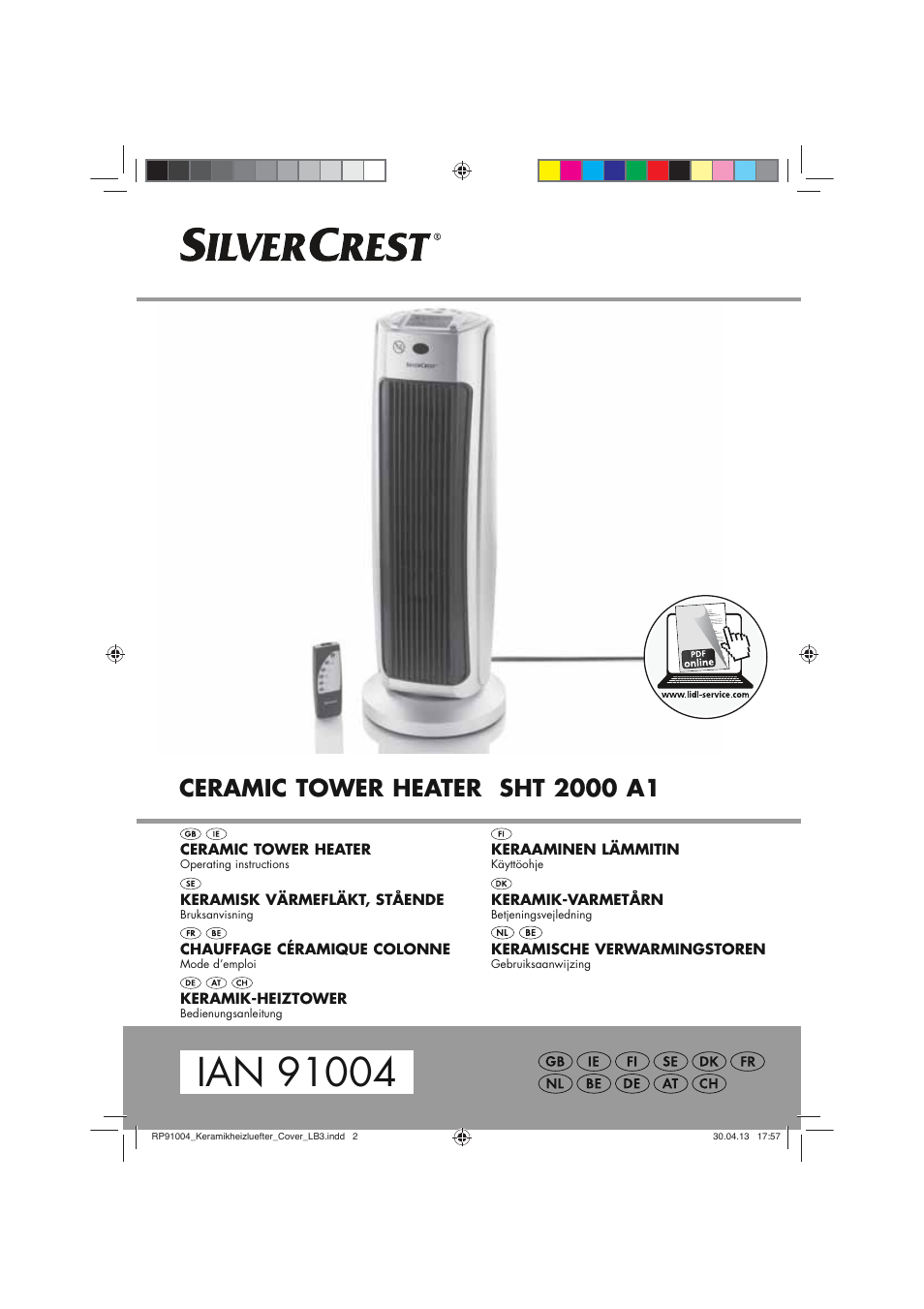 Silvercrest SHT 2000 A1 User Manual | 90 pages | Original mode