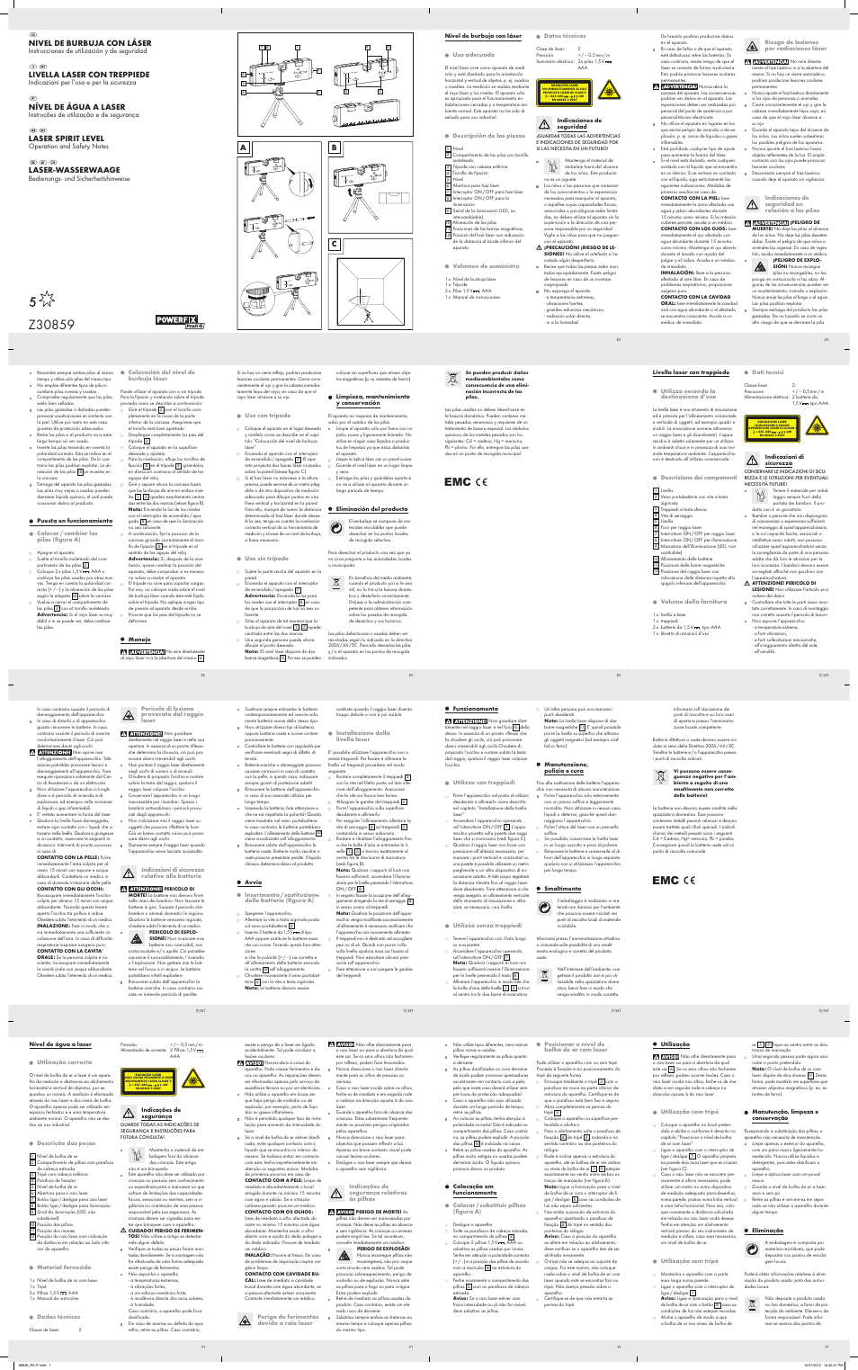 Powerfix Z30859 User Manual | 2 pages | Original mode