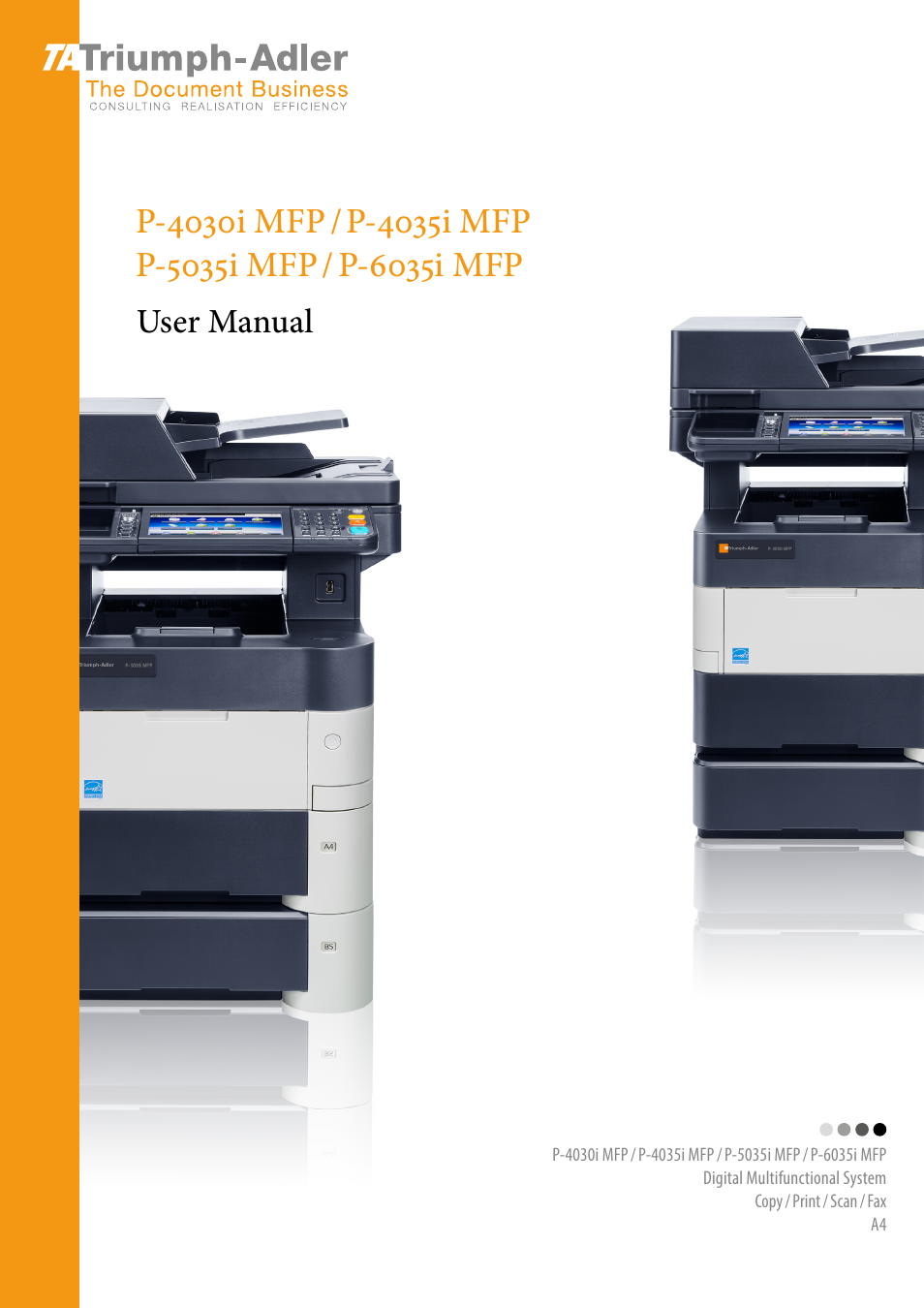 TA Triumph-Adler P-4030i MFP User Manual | 421 pages | Also for: P-4035i  MFP, P-5035i MFP, P-6035i MFP