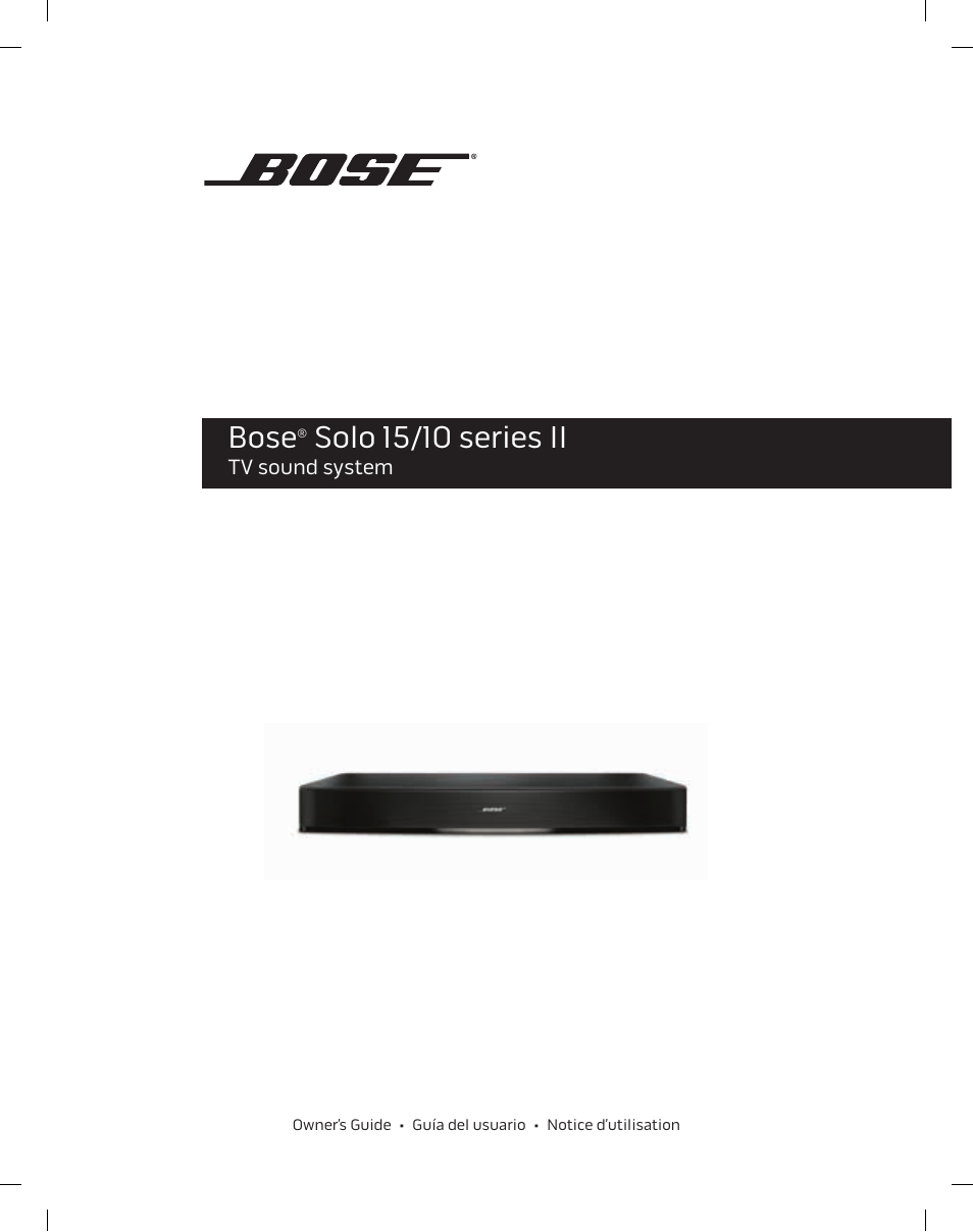 Bose Solo 15 Series II User Manual | 56 pages