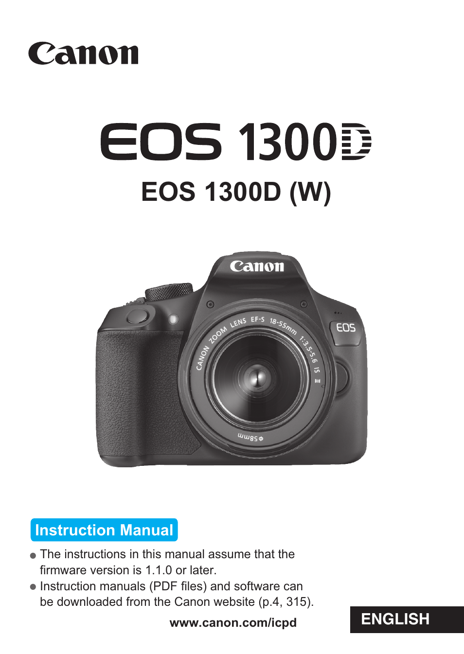 Canon EOS 1300D User Manual | 326 pages