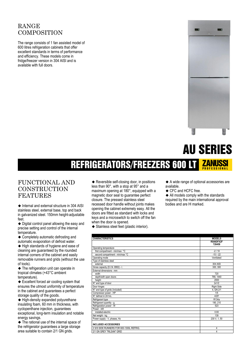 Electrolux Zanussi Professional RS06DFX2F User Manual | 2 pages