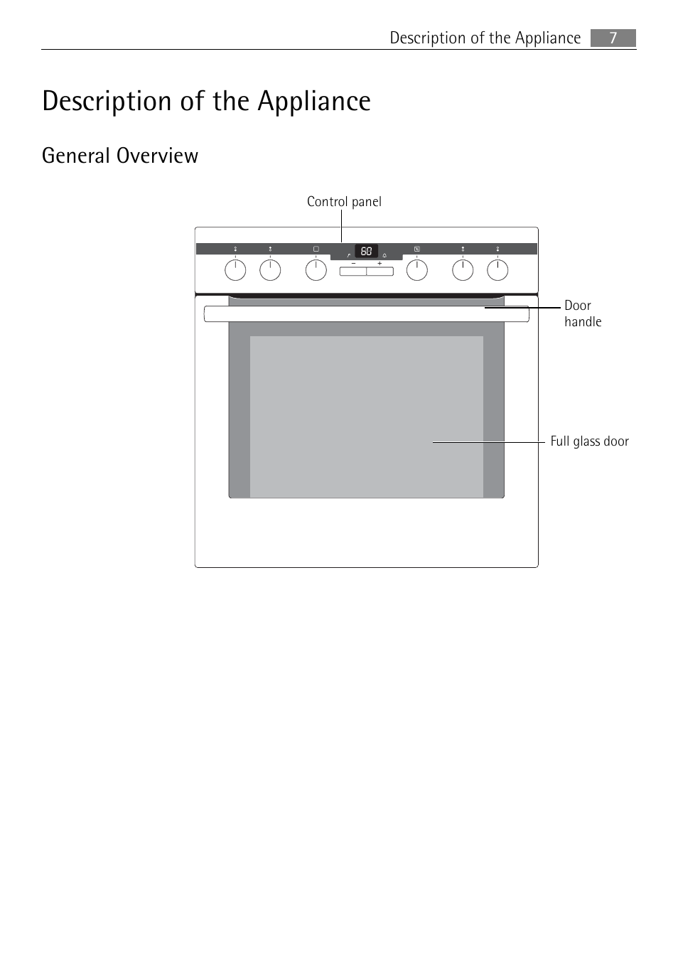 Description of the appliance, General overview | Electrolux E4401-5 User  Manual | Page 7 / 64 | Original mode