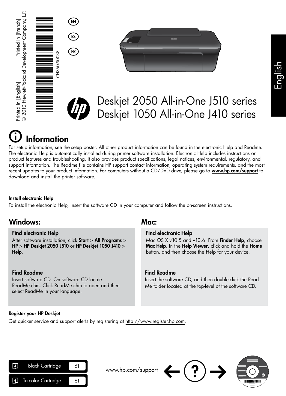 HP CH350-90038 User Manual | 12 pages