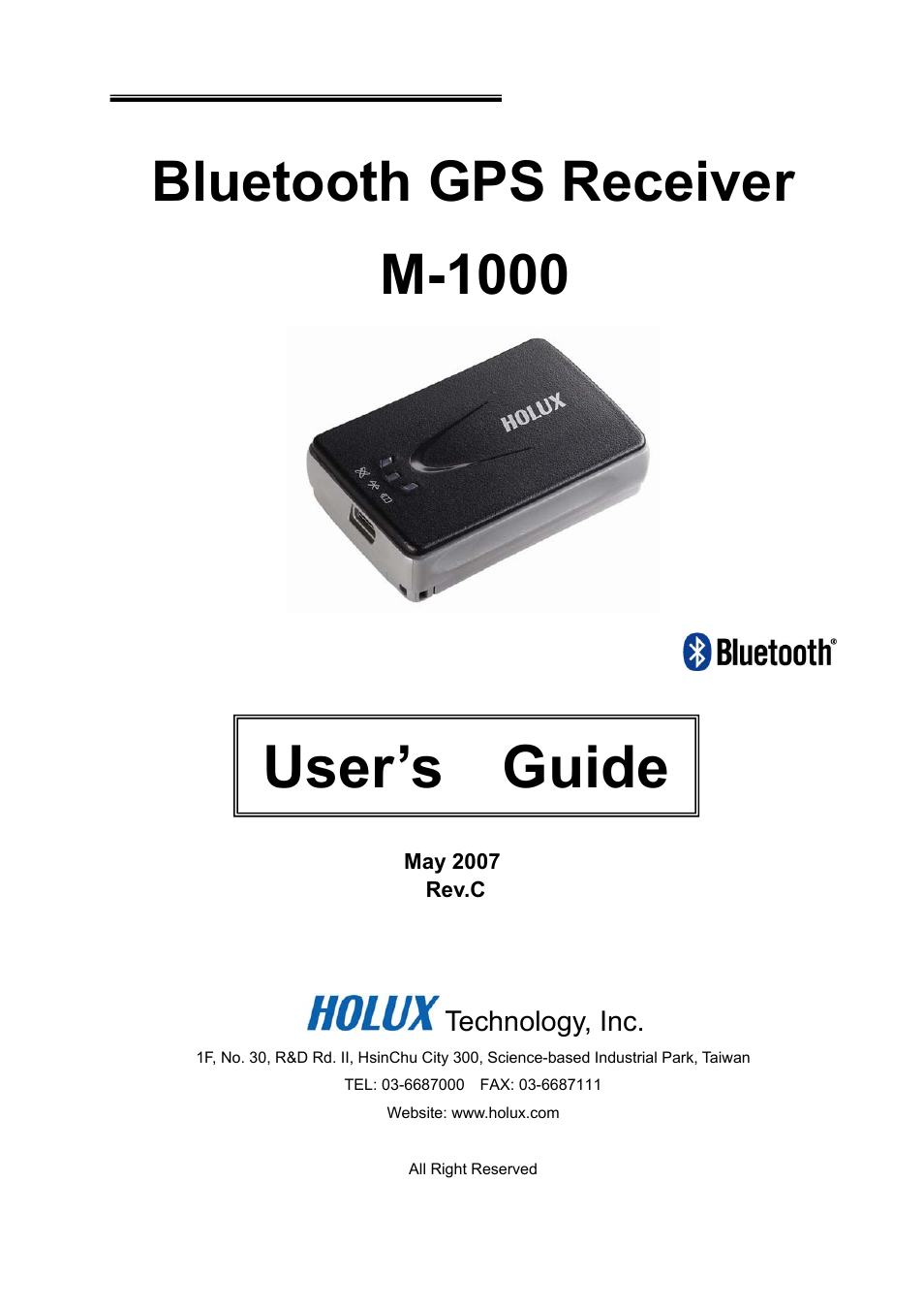 Holux M-1000 User Manual | 20 pages