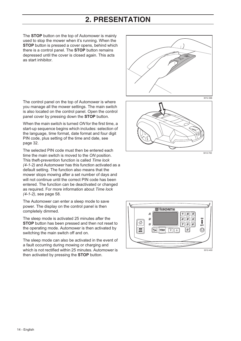 Presentation | Husqvarna 220 AC User Manual | Page 13 / 82