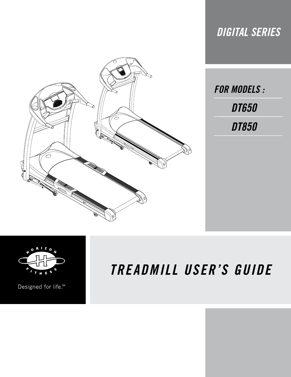 Horizon Fitness DIGITAL SERIES DT850 User Manual | 32 pages | Also for:  DIGITAL SERIES DT650